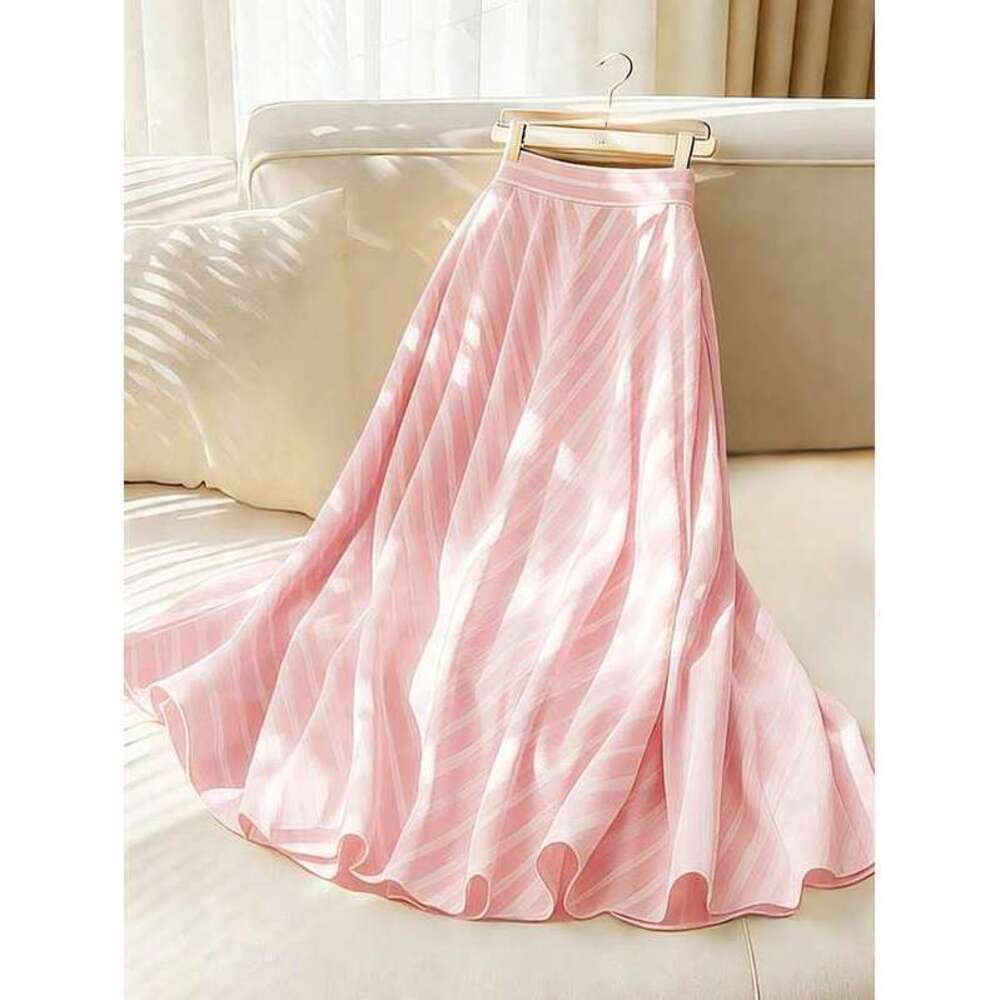 Qadelle Striped Print & A-Line Skirt, Spring/